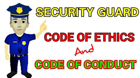 code of conduct for security guards|Security Guard Code of Conduct .